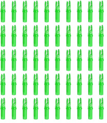 PATIKIL Encoches pour Flèches de Tir à l'arc 6,2 Mm 0,244, Lot de 50, Remplacement des Encoches d'Insertion pour Flèches, Vert