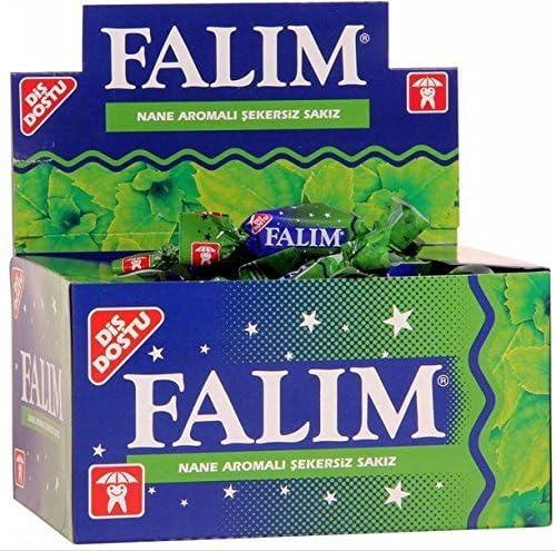 Trinovi Falim - Gomma da masticare senza zucchero, gusto menta, confezione da 100 pezzi, gusto rinfrescante, freschezza a lunga durata, Sugarless Plain Chewing Gum con menta Flavor in scatola