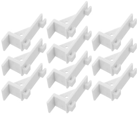 10pcs White Plastic Refrigerator Clip Fastener for Freezer Door | Easy Installation, Prevents Unwanted Openings, Freezer Shelf Clips, Fridge Clip, Cooler Shelf Brace Hooks