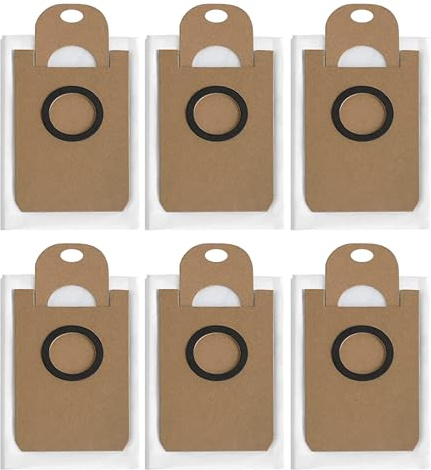 Original Vacuum Cleaner Bag Accessory for Proscenic Q8 Max Robot Vacuum Cleaner Automatic Suction Station, 3 L x 6 Pieces, Replacement Bag Vacuum Cleaner Bags