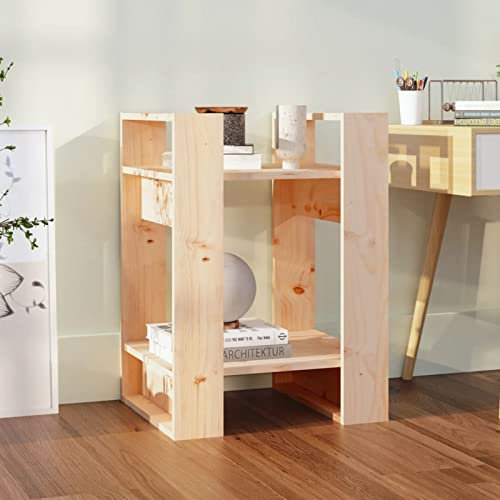 Buzaza Bücherregal/Raumteiler Regal BüCherregal Raumteiler Regal Bookshelf Buchregal 41x35x57 cm Massivholz Kiefer