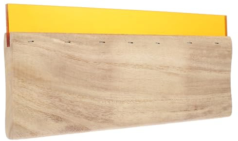 HOODANCOS Farbschaber Siebdruck Rakel 24cm Gummi Holzgriff Kratzfest Platzsparend Textildruck Zubehör