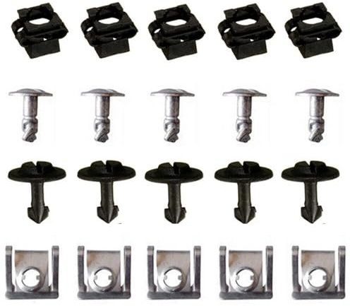 BRAVECOW Pack of 20 Underrun Protection Engine Mounting Kit Screws Underbody Protection Car Sheet Nut Retaining Clamp for Transmission Protection Screw for Audi A4 A6 A8