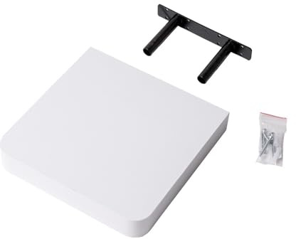 Velano Wandregal - Bücherregal - Schweberegal 24x24 Weiß | Regal Wand - Regalbrett - Küchenregal - Bücherregal Kinder - Deko Wohnzimmer - GewürzregalHolz - Wanddeko Regale Boho Deko