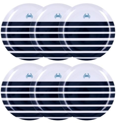 Quid Atlantic Set 6 Platos Llanos Melamina 25cm Melamina No Apto Microondas Extra Fuerte