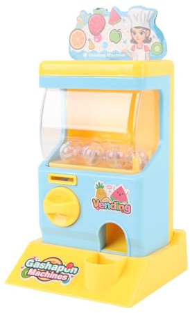 HELEVIA Kids Capsule Vending Machine, Miniature Capsule Toy Machine, Miniature Capsule Machine Toy for Boys and Girls,with Surprise Egg Blind Boxes (Blue)