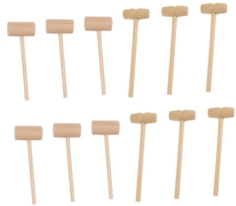 BESPORTBLE 50pcs Hammer Wooden Hammers for Cake Decoration and Seafood Cracking Multipurpose Mini for Boys and Girls and Adults