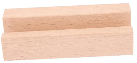 WEKAMOS Holzsockel für Tischkalender und Fotohalter Natürlicher Holzfuß mit Schlitz Multifunktionaler Aufsteller für Kalender Fotos Karten und Notizen Dekorativer Tischaufsteller