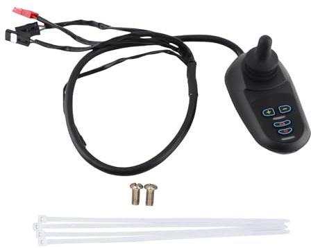 Srliya Controlador Controlador de Joystick para Silla de Ruedas de Potencia para Silla de Ruedas Eléctrica 45A 2 Terminales con Cepillo Conector de Joystick