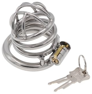 DFsucces Hollow Out Metal Penis Cage,Locked Penis,50mm-3