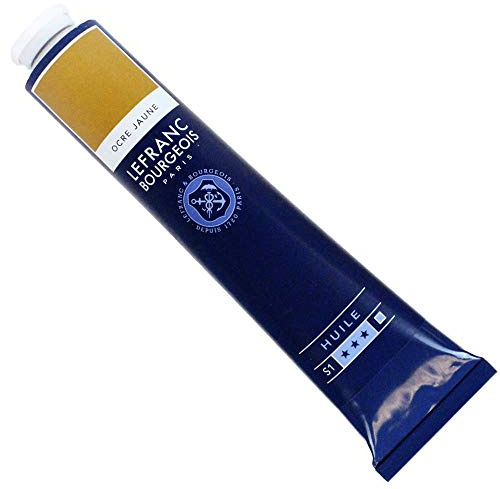 Lefranc Bourgeois 810083 feine Ölfarbe, lichtecht mit hervorragender Deckkraft & hoher Farbintensität, gleichmässiger Konsistenz und optimaler Mischbarkeit, 150ml Tube - Gelber Ocker