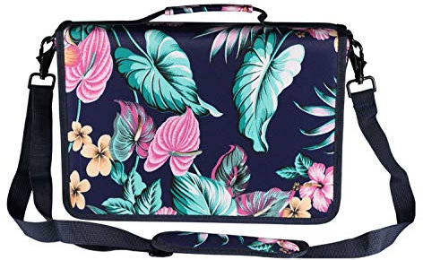 Omaloo Bleistiftmappe für 160 Stifte, aus PU-Leder, große Kapazität, für Studenten, Federmäppchen, Tasche mit verstellbarem Gurt, für Künstler (Stifte nicht im Lieferumfang enthalten) Green Leaves