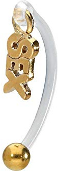 PIERCINGLINE PMFK Bananabell + Chirurgenstahl Design | SEX | Piercing Intimbereich Bauch | Farbauswahl