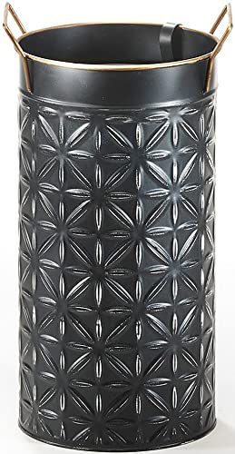 Kobolo Schirmständer Stroke, Metall, schwarz, 21x21x43 cm, Stabiler & platzsparender Regenschirmhalter, modernes Design für Flur, Büro & Eingangsbereich