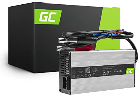 Green Cell Vollautomatisches Ladegerät für LiFePO4 Akku 14.6V 10A 146W Batterieladegerät Lithium-Eisen-Phosphat Versorgungsbatterie Schnellladung Carvan Wohnmobil Boot Golfwagen Trolley Boat