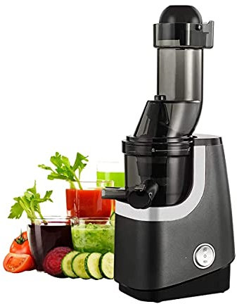 SMSOM Exprimidor lento, extractor de expresión de sacrificio de masticación lenta, exprimidor de prensa fría, exprimidor con motor tranquilo, libre de BPA, para jugo de fruta de alto nutriente y veget