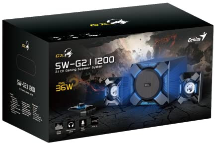 Genius HP SW-G2.1 1200 Gaming SYSTEME 2.1 Puissance 36 Watts RMS