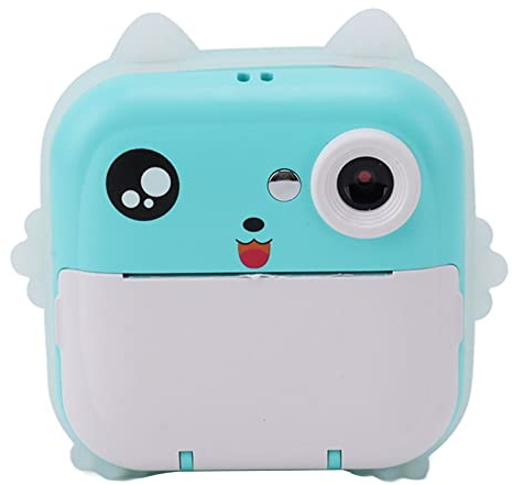 Instant Print Kamera Selfie Video Digitalkamera Barn Digital Print Camera 24MP 5V 1080P 720P 2.4in Display USB Kids Instant Print Camera (Blå grön)