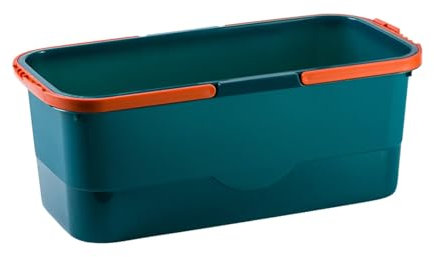 BZJPRFC Cubo For Fregona con Ruedas, Cubo De Plástico For Fregona De 10 L (2,6 Galones), Uso En Seco Y Húmedo, Mango Cómodo Y Duradero For Limpieza De Ventanas Y Hogares