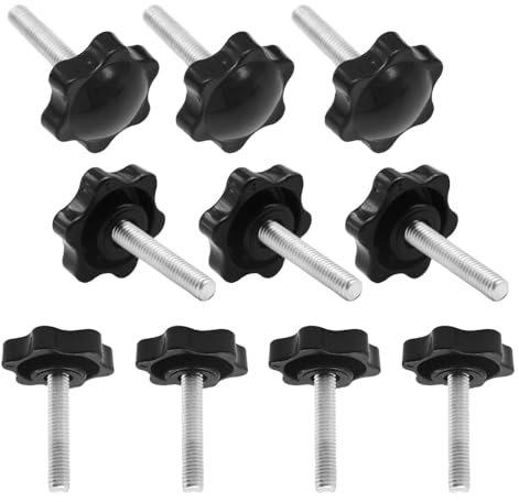 CEEYSEE 10 Pezzi Viti a Testa Zigrinate M6x30mm Manopole a stella di bloccaggio Manopola di Serraggio Impugnatura viti con manopola per Attrezzature Meccaniche (MHLS/M6x30)