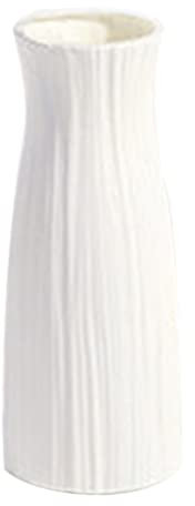 Vasen für Blumen, Tischmittelstücke, Blumenvase Plastik Nordic Vase Moderne dekorative Vase für Wohnzimmer Büro Hochzeitsdekoration Weiß weiß