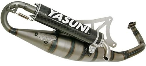 Pot Scoot YASUNI R Verni pour Piaggio 50 Zip 2T, Typhoon, NRG-GILERA 50 Stalker, Runner, DNA (Silencieux Carbone) -TUB420C-
