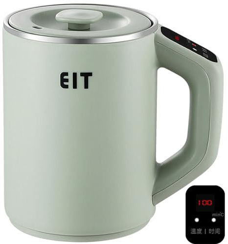 Electric Portable Coffee Kettle Smart Mug Warmer, Green, 0.8L | Temperature Control, Adjustable Temperature & Time, for Heating Coffee, Beverage, Milk, Tea
