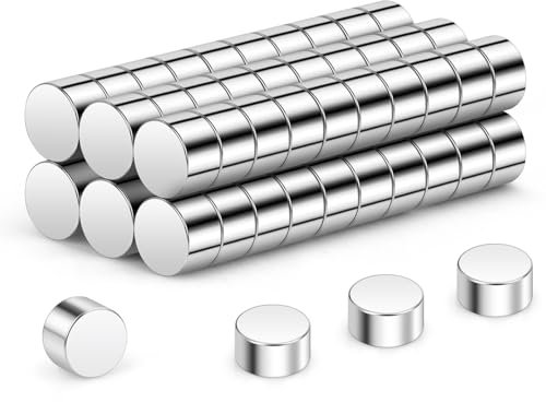 Wukong 5x3mm | 60 Stück Mini Magnete Stark, Kühlschrankmagnete, Neodym Magnete Klein Aber Stark für Büro, 3D Drucker, Modell und DIY-Projekt