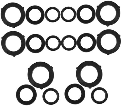 UKCOCO Flexibles Gartenschlauch-unterlegscheiben-set 18-teilig Sortiert Gummischlauch-dichtungsset Für Reparatur Auslaufsicher Hohe Elastizität