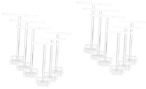 WRITWAA 2 Sätze Ohrringständer Platte Steht Für Die Anzeige Rotierender Ausstellungsstand -brillenreiniger Plattenständer Ringe Halskettenständer Acryl Transparent 6 Stücke * 2