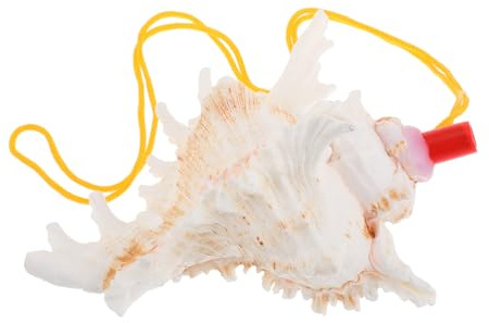 HANABASS Fischietto da Allenamento a Forma di Conchiglia Naturale Decorativa, Giocattolo Rumorista per Ragazzo Ragazza 11-14 Cm, Elemento Versatile per Feste, Matrimoni e Decorazioni Casa
