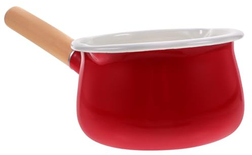 Cabilock Casserole à Lait Émaillée Casserole à Induction pour Chauffer Lait Petit Pot de Cuisine Multifonctionnel