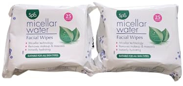 Crwp Micellar Water Facial Wipes, 25 Wipes, All Skin Types, Pack of 2 with crwp card. New updated packaging same great product.