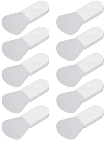 Maschera di silicone Brush Mumo morbido Applicatore di fango portatile 10pcs bianco (Stile pollice a forma di fan)