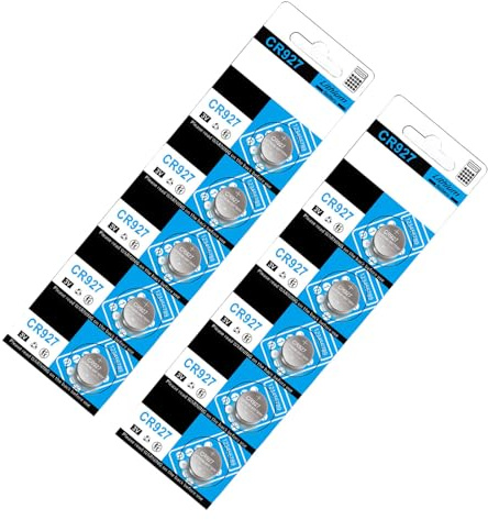 XuQiZZpp Lot de 5/10 piles bouton CR927 au lithium 38 mAh pour télécommandes de voiture, montres, appareils électroniques