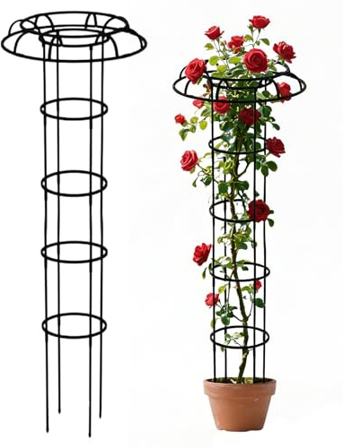 Traliccio da giardino per piante rampicanti,A Forma di Ombrello per Arredo Verde - Traliccio per Piante in Vaso,per davanzale, cortile, serra, balcone, viti, piselli, pomodori, clematidi, fiori