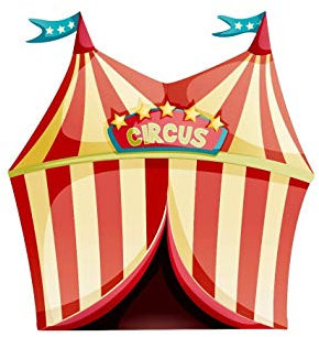 DECOLOOPIO - Sticker Cirque : Chapiteau - 54 x 56 cm