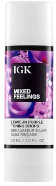 IGK MIXED FEELINGS Leave-In Blonde Toning Drops | Brighten + Neutralize Brass | Vegan + Cruelty Free | 1 Oz