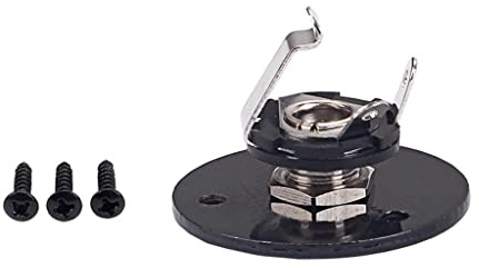 Sharplace 2pcs Output Klinkenbuchse Plate Steckdose mit 4 x Schrauben für E-Gitarre, Schwarz