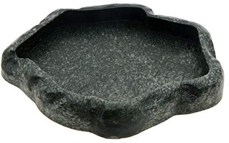 Uotyle Reptile Feeding Bowl, Crawler Pet Feeding Round bowl Food Water Non-toxic Resin Dish Suitable for Reptile Turtle Tortoise Scorpion Lizard Crabs Pets Supplies Cyan Small