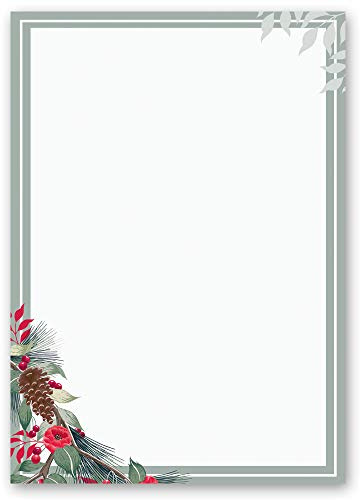 Briefpapier Jahreszeiten - Winter WINTERZWEIGE - DIN A6 Format 100 Blatt - Paper-Media