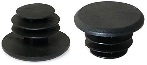 PZRT 2pcs Rubber Handlebar Bar End Plugs Caps Black For Road Bicycle Grip Mountain BMX MTB, 28mm x 17mm