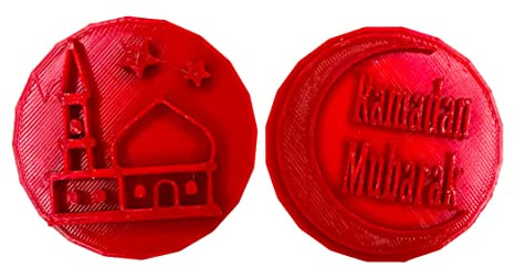 Ramadan Mubarak Cake Cupcake Cookie Stamp Embosser for Icing Fondant Eid Cookie Cutter 2 Set