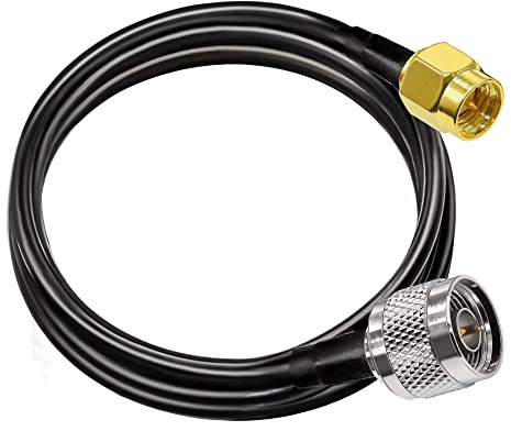 TUOLNK SMA zu N Koaxialkabel RG58 2 m Low Loss WiFi Antennen Verlängerungskabel Schwarzes SMA Stecker auf N Stecker Koaxialkabel 50 Ohm für 3G 4G LTE Antenne Amateurfunk