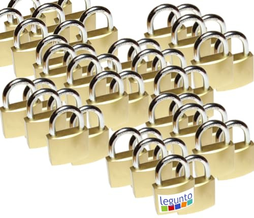 legunto® 45 Vorhängeschlösser – ein Schlüssel für alle - praktisch und sicher - 270 weitere Ersatzschlüssel, passend für jedes der gleichschließenden Schlösser
