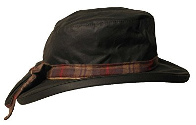 WALKER AND HAWKES - Cappello da Donna in Cera da Equitazione Thelma con Nodo a Fiocco e Finiture in Tartan - Verde Oliva - XS/S (56cm/57cm)