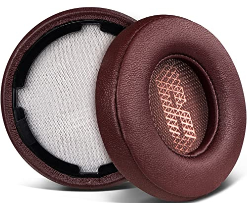 SOULWIT Cuscinetti auricolari di ricambio per JBL Live 400BT/Live 400 BT On-Ear Cuffie senza fili, Padiglioni Auricolari con pelle proteica più morbida, schiuma di isolamento acustico - Rosso