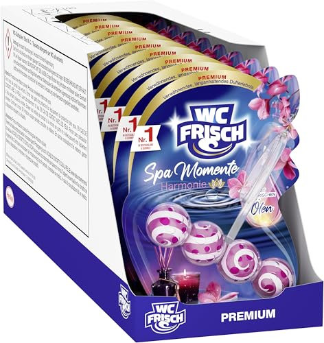 WC-Frisch Spa Momente Harmonie Toilettenstein (10x 50g), WC Duftspüler mit luxuriösen, ätherischen Ölen, WC Stein für ein verwöhnendes & langanhaltendes Dufterlebnis 10er Pack
