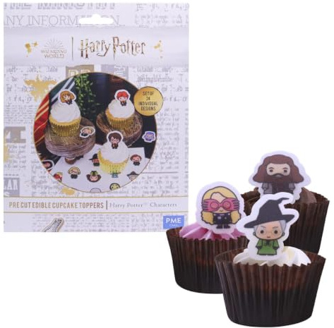 PME Harry Potter Décorations pour Cupcakes Feuille en Sucre, 24 pièces, Personnages