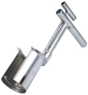 Bulb Planter Tool Plant And Fruit Tree Seedling Transplanter T-Style Stainless Long Handle Bulb Planter Stainless Steel Seedling Easy Garden Tools For Planting Digging Transplanting Soil Pushing